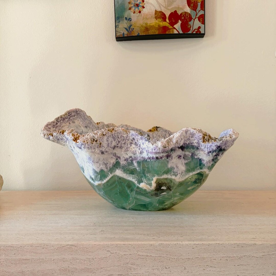 Hand Carved Fluorite Bowl 19