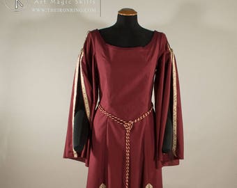 Dafne fantaisie robe renaissance médiévale, robe guerrière, coton, fait sur mesure