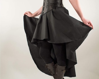 Beautiful cotton fantasy steampunk skirt, larp, victorian, pirate, renaissance, made to order