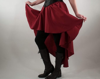 Fantasy skirt, larp, victorian, pirate, renaissance,  steampunk, cotton, made to order