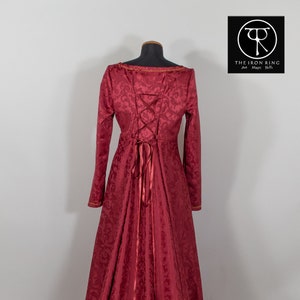 Anna Fantasy Medieval Renaissance Dress in Damask, Embroidered. - Etsy