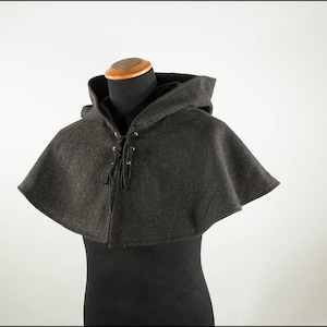 Basic woolen hooded cape fantasy medieval renaissance, unisex, steampunk,larp, custom made