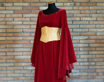 Cersei fantasy medieval renaissance dress in velvet and damask, cosplay