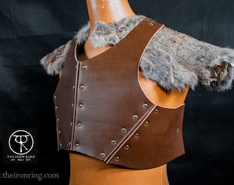 leather larp armor chest torso viking barbarian rogue renegade dlx