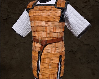 Longbard lamellar leather armour, viking, handmade, historical reenactment