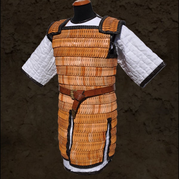 Longbard lamellar leather armour, viking, handmade, historical reenactment