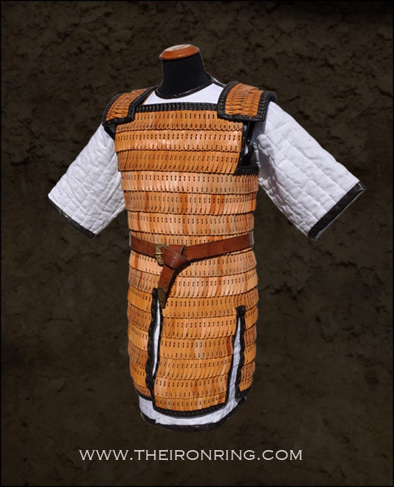 Longbard lamellar leather armour, viking, handmade, historical reenactment