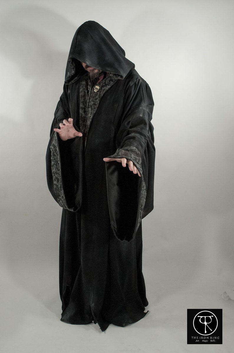 Living Wizard Robe Wizard Robe, Alcantara and Damask, Larp, Renaissance, Halloween, Custom ...