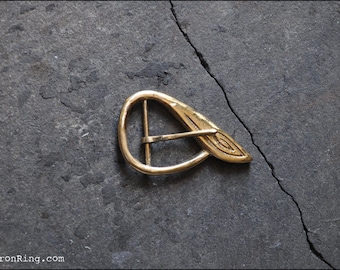 Elven Belt buckle leaf shaped in brass or aluminium, elf, elvish, fantasy, larp