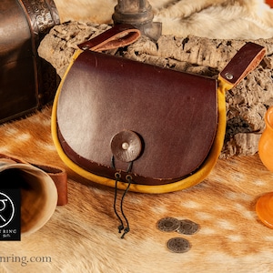 Gürteltasche aus Leder - Wikinger Larp Fantasy Renaissance Steampunk VIK II.