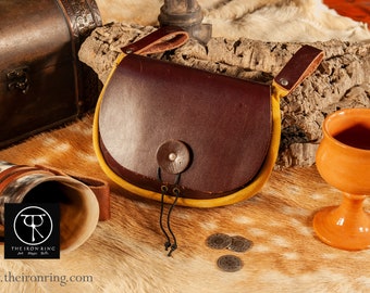 Leather belt bag viking larp fantasy renaissance steampunk. VIK II.