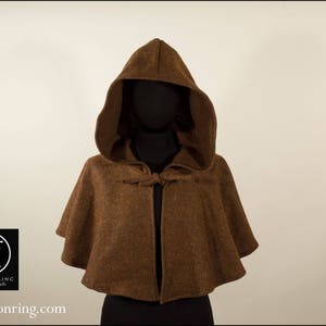 Woolen hooded cape fantasy medieval renaissance, unisex, steampunk,larp, custom made