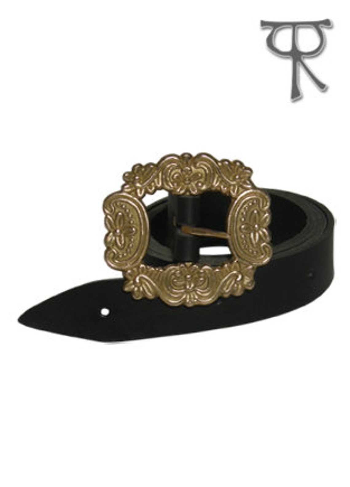 Fantasy Leather Belt With Brass Buckle IV Dorian Larp - Etsy