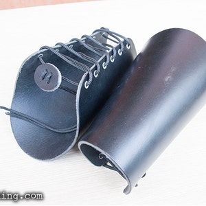 Eplum leather lace up larp bracers, wambrace, armour, larp, fantasy