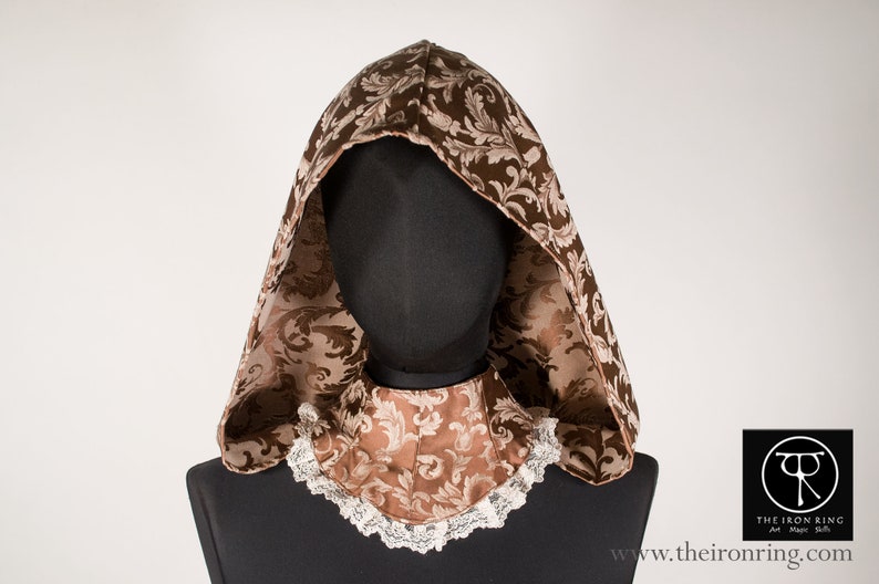 Steampunk and Victorian Neck Corset With Hood With Lace, Cape, Lolita