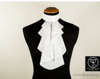 Jabot, Steampunk and Victorian, historical, cotton, gothic, vampire, dandy