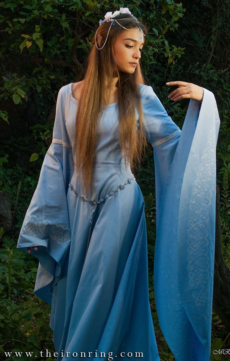 Faneth Elven fantasy medieval wedding dress larp hand | Etsy