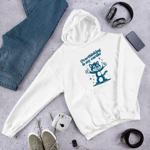 Overthinking ist mein Cardio Unisex Hoodie | Lustiger Hoodie | Geschenke für Sie | Geschenke für Ihn | Retro
