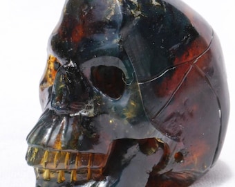 AWE INSPIRING! Hand carved Mexican Amber skull