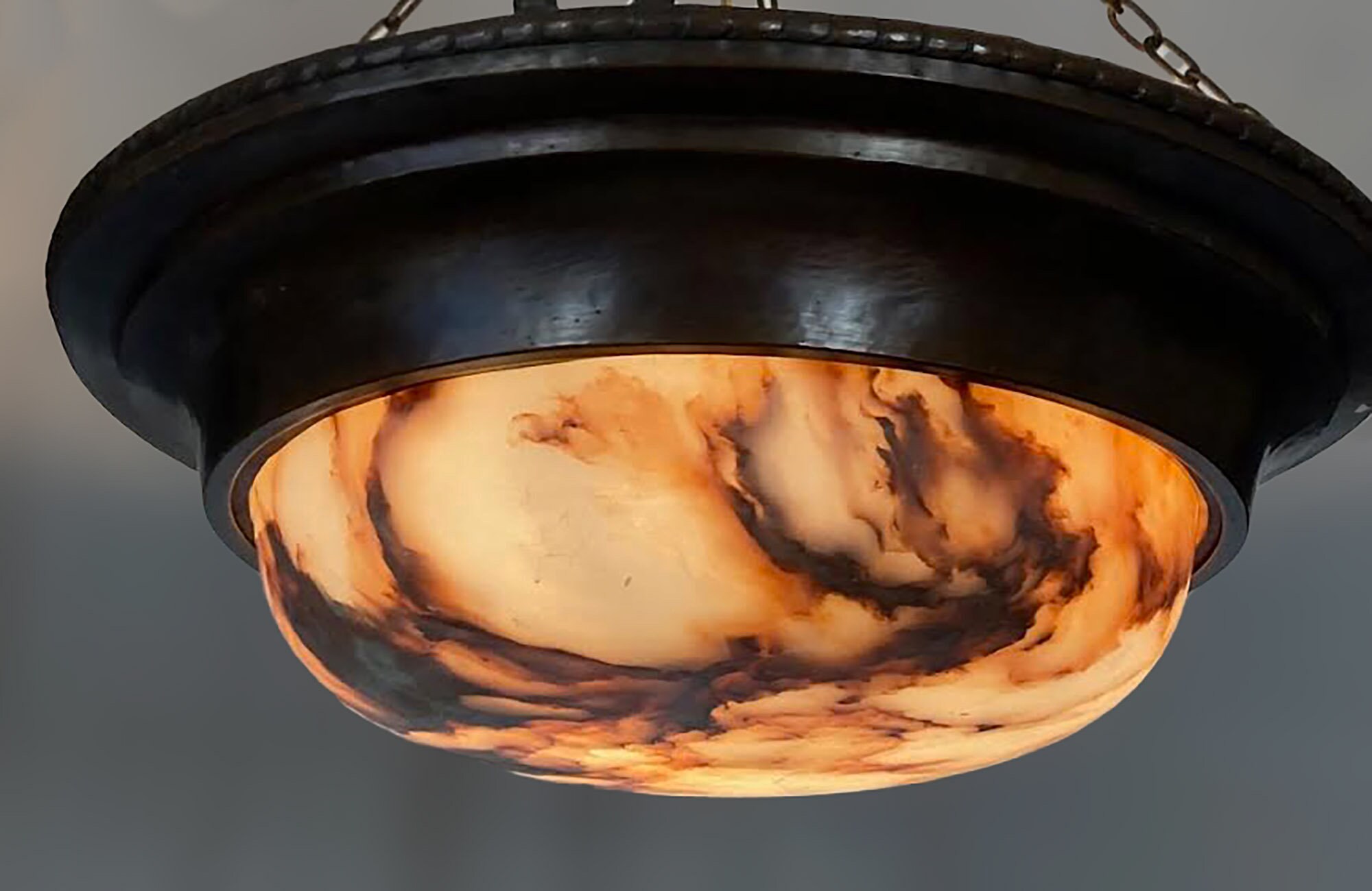 Antique alabaster ceiling light deals