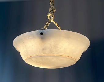 Alabaster ceiling light early 1900s.