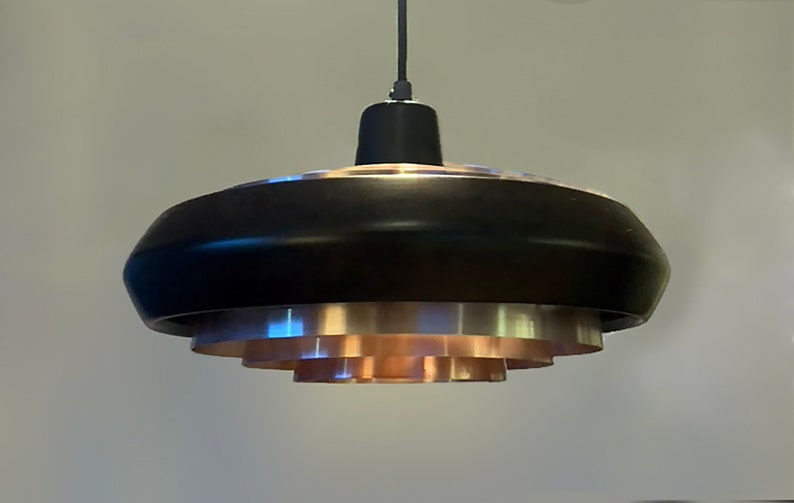 Mid century Scandinavian pendant lamp. Free shipping image 1