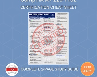 Comptia A+ Cheat Sheet - Etsy