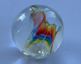 Rainbow Push Boro Glass Marble