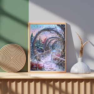 Winter Wunderland Matte Poster, gemütliches Wohndekor, Weihnachtsgeschenk, Wandkunst für Naturliebhaber, saisonales Dekor