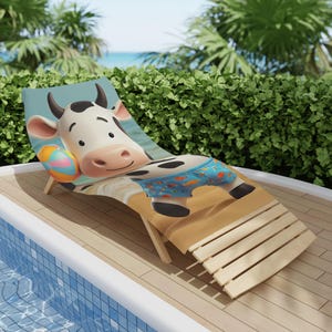 Fun Cow Beach Towel: Summer Vibes, Pool Party Essential