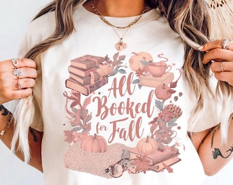 Tout est réservé pour l'automne PNG, conception de chemise d'automne pour les amoureux des livres, sublimation graphique automne, lecture confortable PNG pour une ambiance livresque, téléchargement numérique