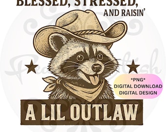 Feral Mom T-Shirt PNG, Unhinged Mama Sublimation Design, Trendy Raccoon Clipart, Funny Cowgirl Mama Meme Clipart for Shirts,Digital Download