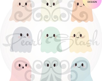 Fantasma Kawaii Pastel PNG, Clipart de Fantasma Fofo, Design Fofo Assustador, Clipart de Halloween, Download Digital de Fantasma, Fantasma de Sublimação, Fantasma Rosa