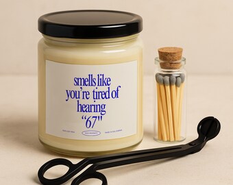 Funny 67 Candle for Teacher, Teacher Present for the Holidays, Elementary School Teacher Gift - 9oz 3 Piece Gift Set