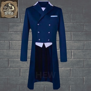 Handmade Regency Tailcoat - Wool Blend 19th Century Wedding Coat