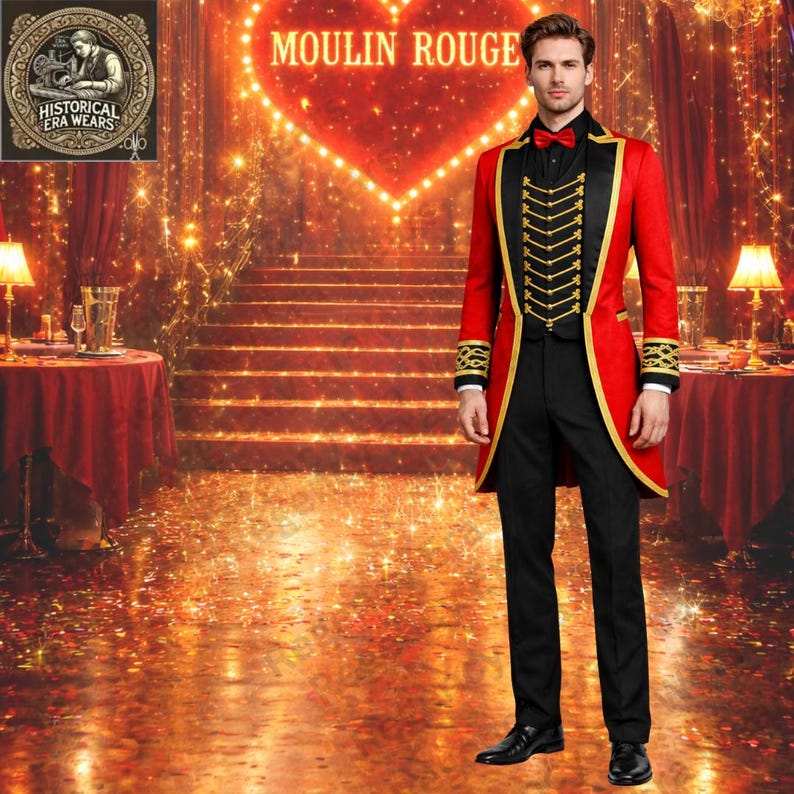 Handmade Greatest Showman Inspired Ringmaster Costume – Red Wool ...