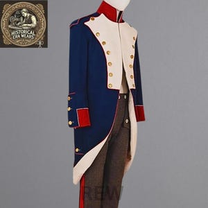British War Jacket - Wool Regency Coat - Historical Reenactment Costume
