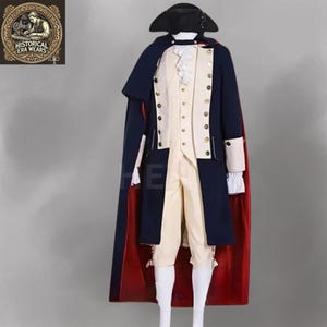 George Washington Colonial Coat - 1770s American Revolution Reenactment Costume
