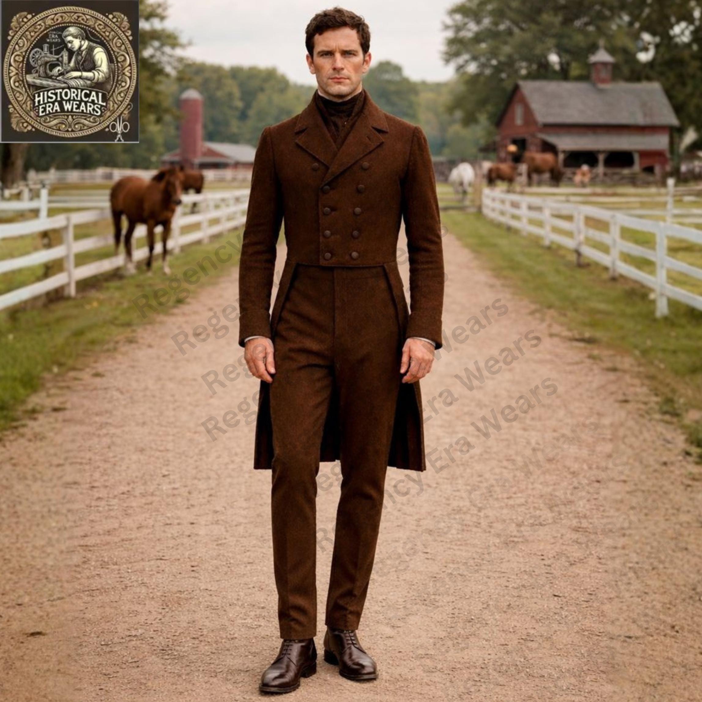 【Ameri vintage】WOOL RIDERS COAT Riding Long Coat Regency Victorian - Etsy