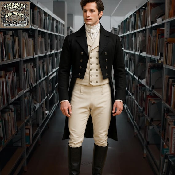 Wool Tailcoat - Antique Button Formal Reenactment Coat