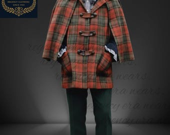 Tartan Inverness Cape Coat – 3rd Doctor Who Replica Costume