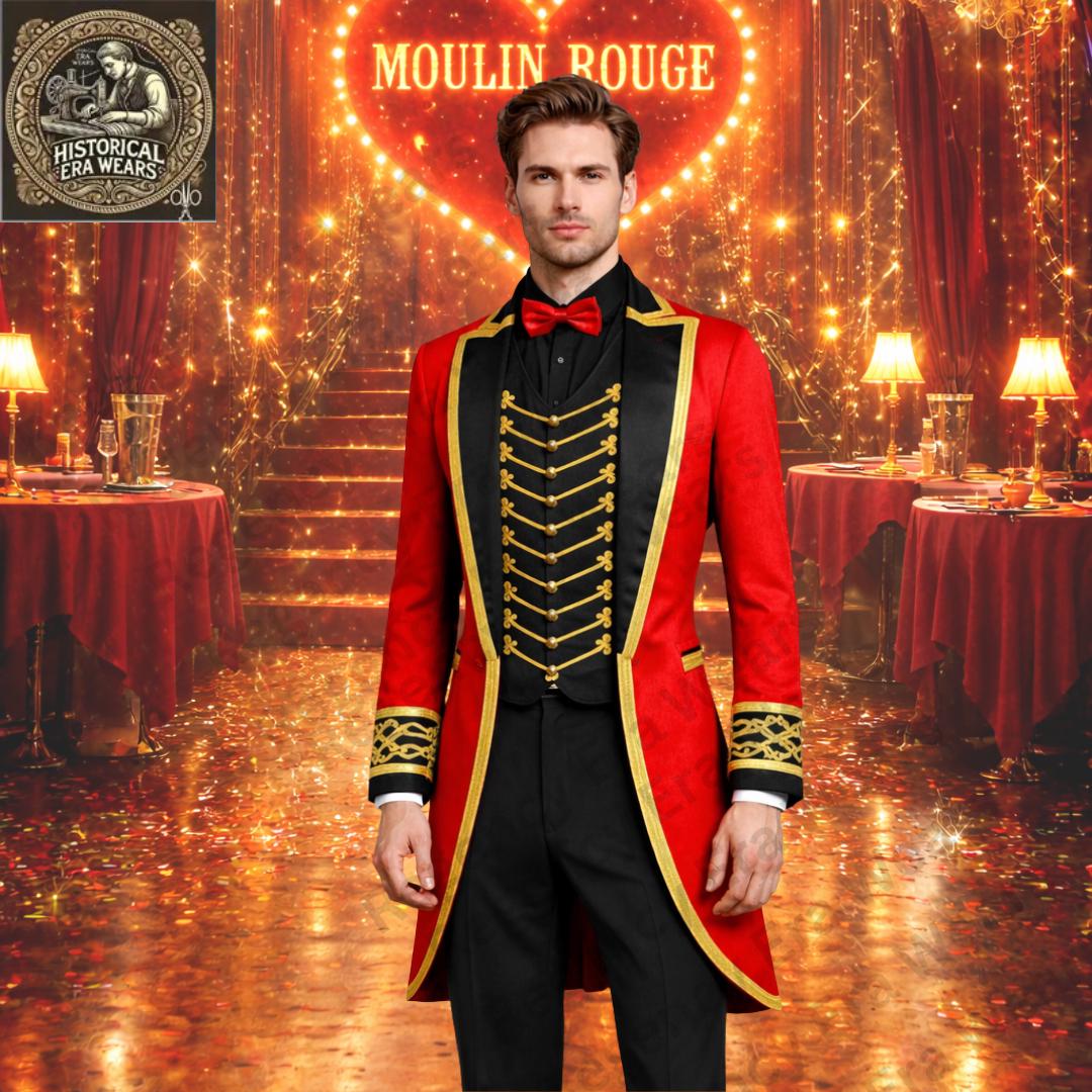 Handmade Greatest Showman Inspired Ringmaster Costume – Red Wool ...