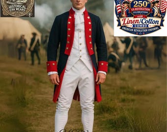 アメリカ独立戦争時の海軍ウールコート - 18世紀軍服レプリカ