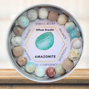 10mm AMAZONITE DIFFUSER BRACELET (smooth)