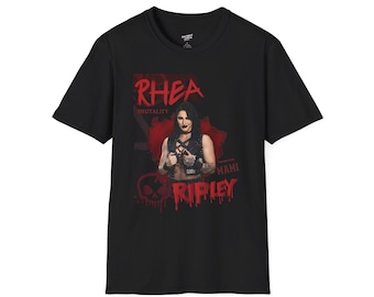 T-shirt souple unisexe Rhea Ripley, t-shirt fan de catch, vêtements de sport, cadeau pour lui/elle, anniversaire, Halloween, tenues décontractées