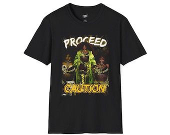 T-shirt Naomi Proceed With Caution, T-shirt souple unisexe pour fans de catch, Vêtements WWE, T-shirt de catch graphique, Cadeau sportif pour lui ou