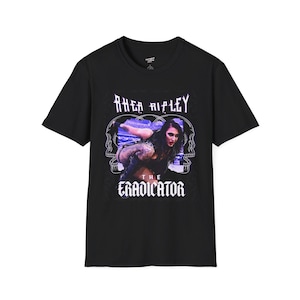 Rhea Ripley Wrestling Tee, WWE Fan Shirt, Unisex Graphic Print T-shirt, Women&#39;s Wrestler Gift, Wrestling Fan Apparel