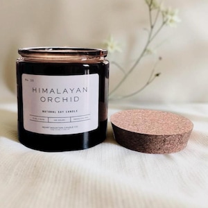 Luxury Spa Candle Relaxation Non-Toxic Soy Candle Vegan Clean Burning Long Lasting Candle Sustainable Home Decor Orchid Scented Candle Gift