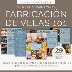 Spanish Candle Making for Beginners Ebook DIY Candle Creation Guide Digital Download to Make Candles Tutorial PDF Learn Candle Craft at Home