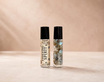 Crystal Rollerball Perfume Oil, Essential Oil Rollerball, Gemstone Intention Oil, Spiritual Gift, Manifestation Tool